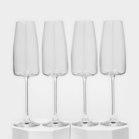 Набор бокалов для шампанского LORD, 340 мл, хрустальное стекло, 4 шт