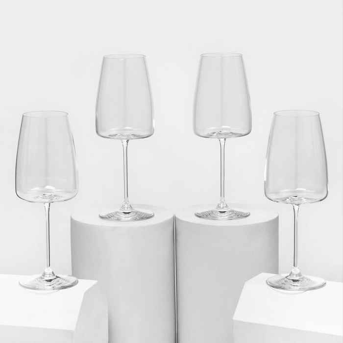 Набор бокалов для вина LORD, 510 мл, хрустальное стекло, 4 шт - Фото 1