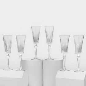 Набор фужеров для шампанского RCR Timeless, 210 мл, хрустальное стекло, 6 шт