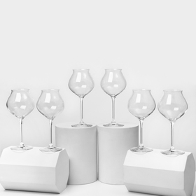 Набор бокалов для вина MACARON FASCINATION, 400 мл, хрустальное стекло, 6 шт