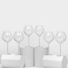 Набор бокалов для вина MACARON FASCINATION, 600 мл, хрустальное стекло, 6 шт - фото 321765485