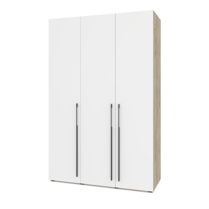

Шкаф 3-х створчатый Стоун с 2 штангами и полками, 1500х560х2300 Серый дуб /белый