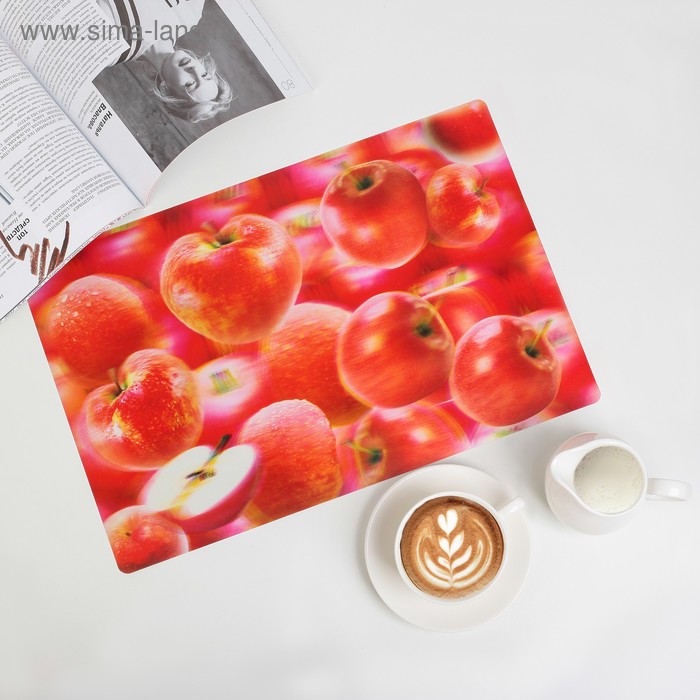 Салфетка сервировочная на стол «Яблочки», 42×28 см - Фото 1