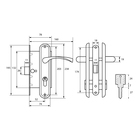 Замок врезной АЛЛЮР ЗВ 7-103/85 AB, с ручкой, цвет бронза  (артикул 10649475)  большой выбор товаров оптом и в розницу по низким ценам с доставкой