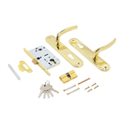 Замок врезной АЛЛЮР ЗВ 7-132/85 GP, с ручкой, цвет золото  (артикул 10649476)  большой выбор товаров оптом и в розницу по низким ценам с доставкой