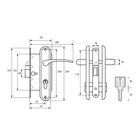 Замок врезной АЛЛЮР ЗВ 7-132/85 GP, с ручкой, цвет золото  (артикул 10649476)  большой выбор товаров оптом и в розницу по низким ценам с доставкой