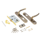 Замок врезной АЛЛЮР ЗВ 7-132/85 AB, с ручкой, цвет старинная бронза  (артикул 10649478)  большой выбор товаров оптом и в розницу по низким ценам с доставкой