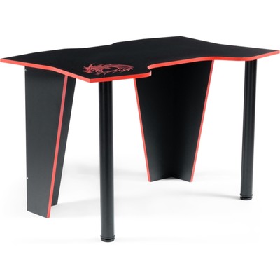 Компьютерный стол Алид ЛДСП, черный/красный 77x115,5x73,5 см