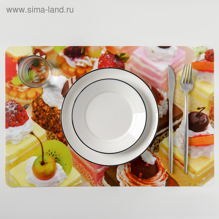 Салфетка сервировочная на стол «Сладкий десерт», 42×27 см - Фото 1