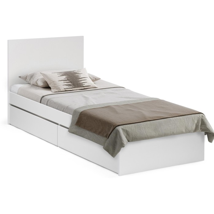 Кровать Мадера ЛДСП, белый 900х2000 - Фото 1