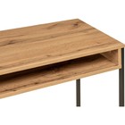 Компьютерный стол Лео Лофт дуб вотан/матовый черный металл, черный 39x85x75 см 10506799