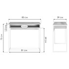 Компьютерный стол Лео Лофт дуб вотан/матовый черный металл, черный 39x85x75 см 10506799