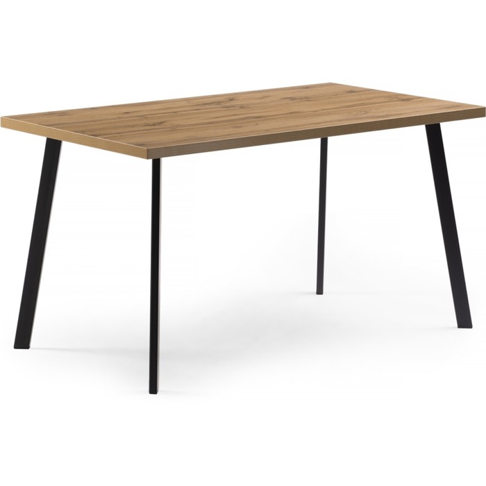 Стол деревянный Тринити Лофт металл, дуб вотан/черный 80x140x75 см - Фото 1