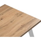 Стол деревянный Тринити Лофт металл, дуб вотан/белый 80x140x75 см - Фото 4