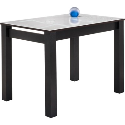 Стол стеклянный Раймунд МДФ, венге/белый 70x100x77 см