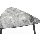 Журнальный стол Рамси мрамор серый металл, черный 60x60x41 см 10507513