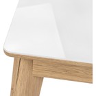 Стол стеклянный Арья МДФ, дуб монтана/белый 80x120x74 см - Фото 6