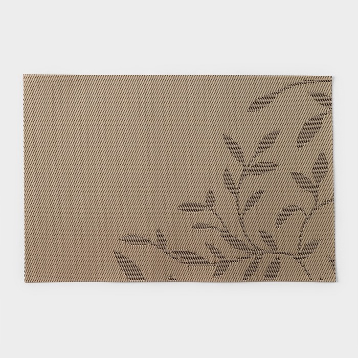 Салфетка сервировочная на стол Доляна «Росток», 45×30 см, бежевая - Фото 1