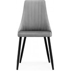 Стул на металлокаркасе Кора темно-серый, металл/велюр, черный/серый 49x60x95 см 10509293