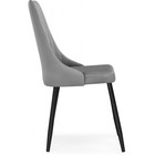 Стул на металлокаркасе Кора темно-серый, металл/велюр, черный/серый 49x60x95 см 10509293