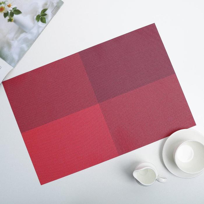 Салфетка сервировочная на стол «Настроение», 45×30 см, цвет красный - Фото 1