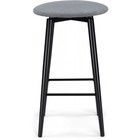 Стул барный Гангток крутящийся сильвер, металл/велюр, черный/серый 36x36x64 см - Фото 3
