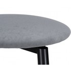 Стул барный Гангток крутящийся сильвер, металл/велюр, черный/серый 36x36x64 см - Фото 5