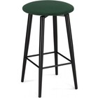 Стул барный Гангток крутящийся изумруд, металл/велюр, черный/зеленый 36x36x64 см 10509302