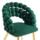 Стул на металлокаркасе Ball бежевый/gold, металл/велюр, золотой/зеленый 61x60x81 см - Фото 5
