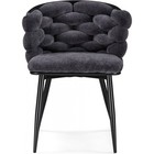 Стул на металлокаркасе Rendi металл/ткань, черный/серый 64x70x77 см - Фото 2