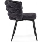 Стул на металлокаркасе Rendi металл/ткань, черный/серый 64x70x77 см - Фото 3