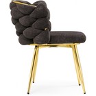 Стул на металлокаркасе Rendi металл/ткань, золотой/серый 64x70x77 см 10509314