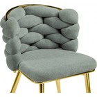 Стул на металлокаркасе Rendi металл/ткань, золотой/серый 64x70x77 см 10509315