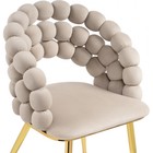 Стул на металлокаркасе Ball металл/велюр, золотой/бежевый 61x60x81 см - Фото 5