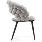 Стул на металлокаркасе Ball металл/велюр, черный/серый 61x60x81 см 10509318