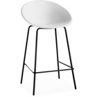 Стул барный Zeta металл/пластик, черный/белый 50x51x86 см 10509356