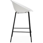 Стул барный Zeta металл/пластик, черный/белый 50x51x86 см 10509356