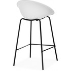 Стул барный Zeta металл/пластик, черный/белый 50x51x86 см 10509356