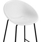 Стул барный Zeta металл/пластик, черный/белый 50x51x86 см 10509356