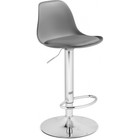 Стул барный Soft, 380×380×860 мм, метал/пластик/экокожа, цвет хром/серый - Фото 1