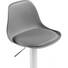 Стул барный Soft, 380×380×860 мм, метал/пластик/экокожа, цвет хром/серый - Фото 5