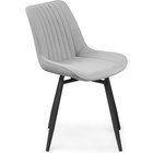 Стул на металлокаркасе Седа крутящийся металл/велюр, черный/серый 50x56x82 см 10509369