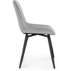 Стул на металлокаркасе Седа крутящийся металл/велюр, черный/серый 50x56x82 см 10509369