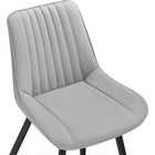 Стул на металлокаркасе Седа крутящийся металл/велюр, черный/серый 50x56x82 см 10509369