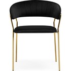 Стул на металлокаркасе Kamelia 1 металл/велюр, золотой/черный 60x52x79 см 10509375