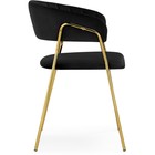 Стул на металлокаркасе Kamelia 1 металл/велюр, золотой/черный 60x52x79 см 10509375
