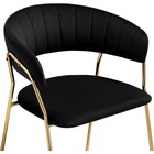 Стул на металлокаркасе Kamelia 1 металл/велюр, золотой/черный 60x52x79 см 10509375