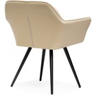 Стул на металлокаркасе Ямес металл/велюр, черный/бежевый 63x59x80 см 10509388