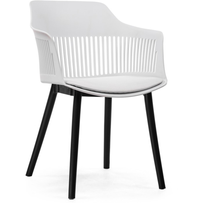 Пластиковый стул Crocs пластик/ткань рогожка, черный/белый 55x58x77 см