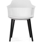 Пластиковый стул Crocs пластик/ткань рогожка, черный/белый 55x58x77 см - Фото 2